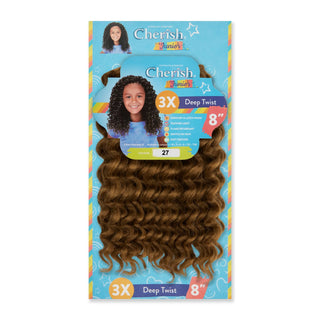 Cherish Junior Kids Bulk Deep Twist 3X Pack 8 Inch | Kids Braiding Hair