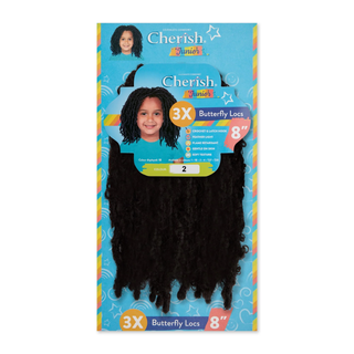 Cherish Junior Kids 3X Water Bulk 8 inch synthetic water wave braiding hair for kids 2