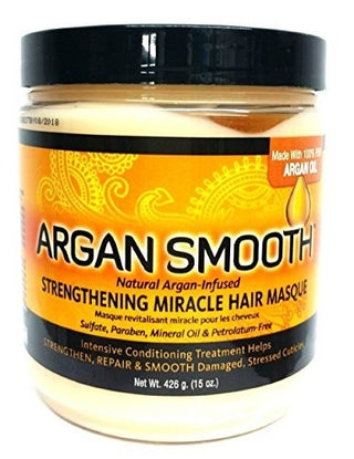 ARGAN SMOOTH STRENGTHENING MIRACLE HAIR MASQUE 426G/15OZ