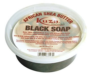 KUZA African Shea Butter Black Soap-227g/8oz