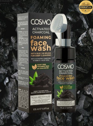 Cosmo Activated Charcoal Foaming Face Wash 175ml- Deep Cleansing & Purifying
