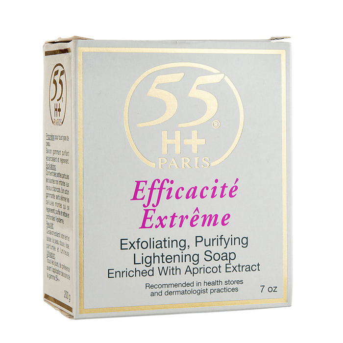 55H+ Efficacité Extrême Exfoliating Soap 7oz | Brightening Deep Clean Bar