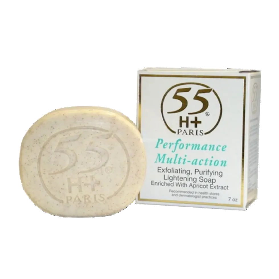 55h paris performance multi action exfoliating purifying lightening soap 7oz for smooth and bright skin