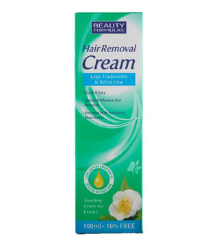 BEAUTY FORMULAS HAIR REMOVAL CREAM (GREEN TEA) 100ml/3.3oz