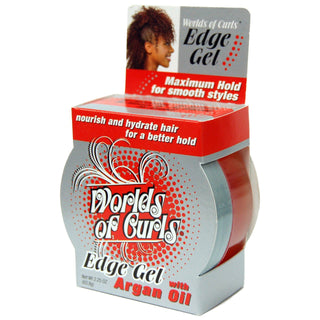 Worlds Of Curls Edge Gel With Argan Oil 63.8g/2.25oz