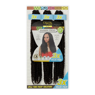 Cherish Ultimate Comfort Passion Twist 3X Pack 18 inch synthetic braiding hair extensions