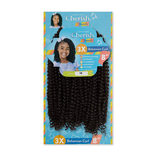 Cherish Junior Kids Bulk Deep Twist 3X Pack 8 Inch | Kids Braiding Hair