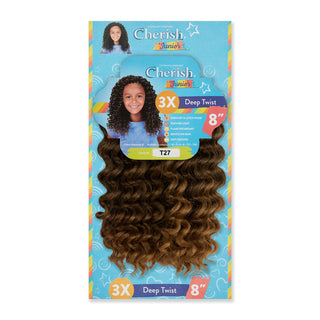 Cherish Junior Kids Bulk Deep Twist 3X Pack 8 Inch | Kids Braiding Hair