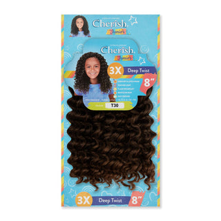 Cherish Junior Kids Bulk Deep Twist 3X Pack 8 Inch | Kids Braiding Hair
