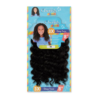 Cherish Junior Kids Bulk Deep Twist 3X Pack 8 Inch | Kids Braiding Hair