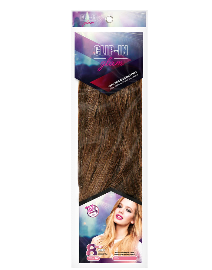 Glam Synthetic Extension 20 inches - 8 Weft Clip