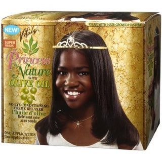 PRINCESS BY NATURE WITH OLIVE OIL NO-LYE CONDITIONING CREME RELAXER SUPER FORMULA - ONE APPLICATION