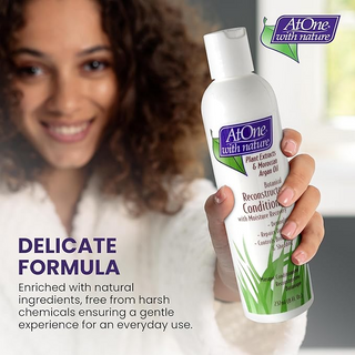AtOne With Nature Botanical Reconstructor Conditioner 8oz | Detangles, Repairs, Shedding