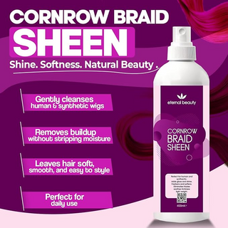 Eternal Beauty Cornrow Braid Sheen Spray 400ml | Shine, Frizz Control & Nourishment