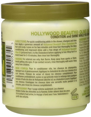 Hollywood Beauty Olive Cholesterol 20oz | Deep Conditioning & Hair Repair Treatment