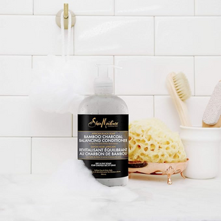 Shea Moisture African Black Soap Bamboo Charcoal Balancing Conditioner 13oz | Detox & Hydrate Hair