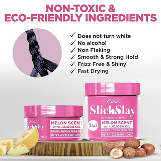 ESHA Slick N Slay 2-IN-1 Braid & Edge Gel - MELON & JOJOBA OIL