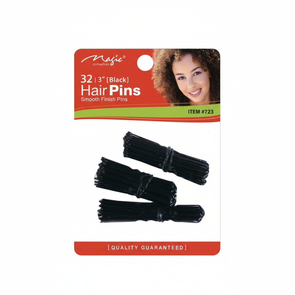MAGIC COLLECTION  BLACK HAIR PINS NO.733