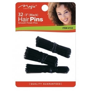 MAGIC COLLECTION  BLACK HAIR PINS NO.733