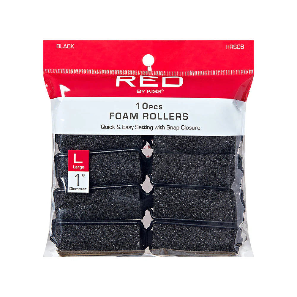 Red by Kiss Hair Foam Roller Set | Heatless Sponge Rollers for Curls