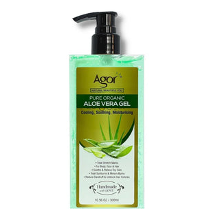 Agor Pure Organic Aloe Vera Gel - 300 ml /10.56 oz