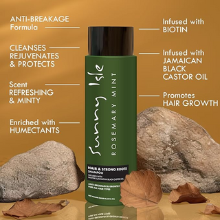 Sunny Isle Rosemary & Mint Hair & Strong Roots Shampoo 354ml | Strong Roots Hair Care
