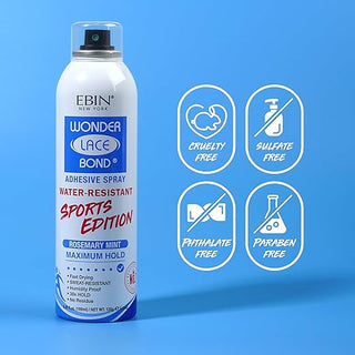 Ebin Wonder Lace Bond  Adhesive spray  Sports Edition Maximum Hold -Rosemary Mint
