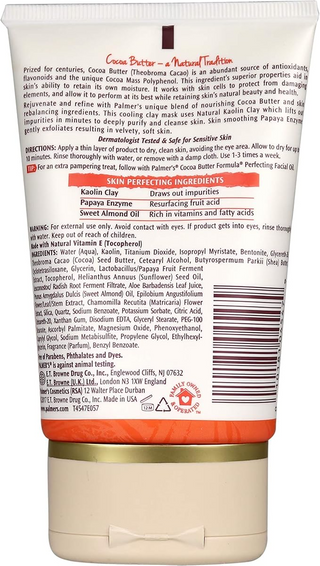 masque enzymatique formule beurre de cacao palmer's 120g/4.25oz