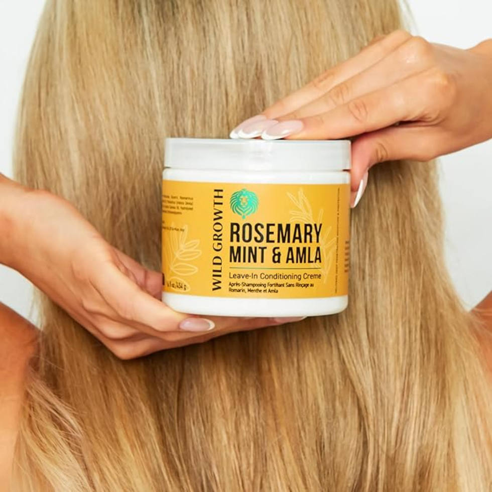 wild growth rosemary mint amla leave in conditioning creme 16oz hair growth moisturizer strengthens scalp care