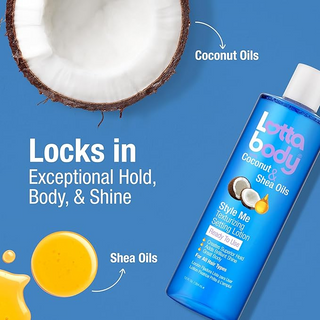 Lotta Body Coconut & Shea Oils Style Me Texturizing Setting Lotion 12oz | Superior Hold & Shine