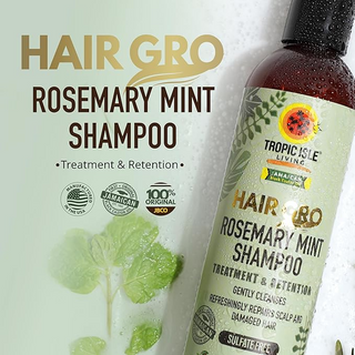 Tropic Isle Hair Gro Rosemary Mint Shampoo 8oz | Cleanse & Strengthen