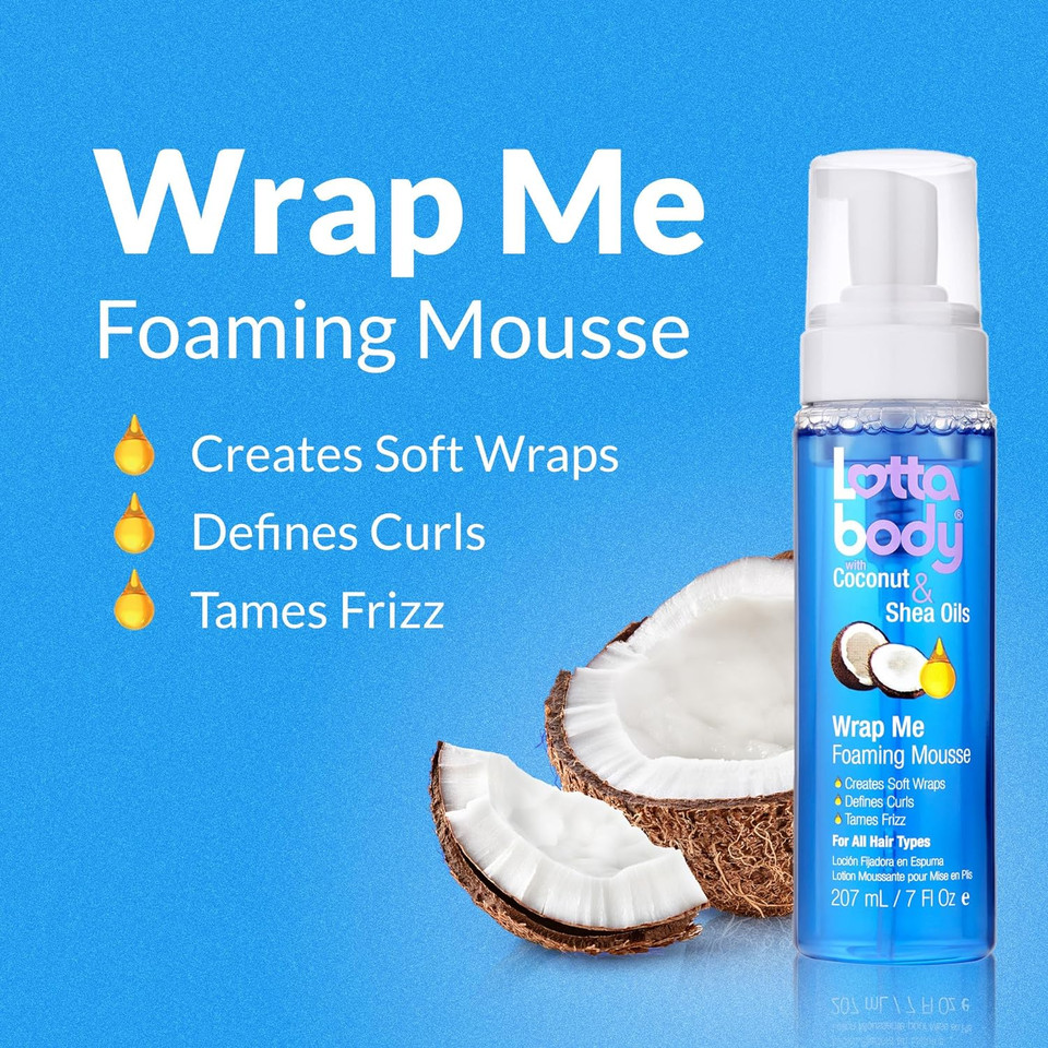 Lotta Body Wrap Me Foaming Mousse 7oz | Define Curls & Control Frizz