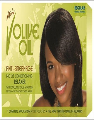 Vitale Olive Oil Anti Breakage No Lye Conditioning Relaxer Regular Formula-1 Complete Application