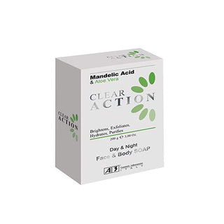 A3 Clear Action Day & Night Face & Body Soap With Mandelic Acid & Aloe Vera 200 gm/7.5 oz