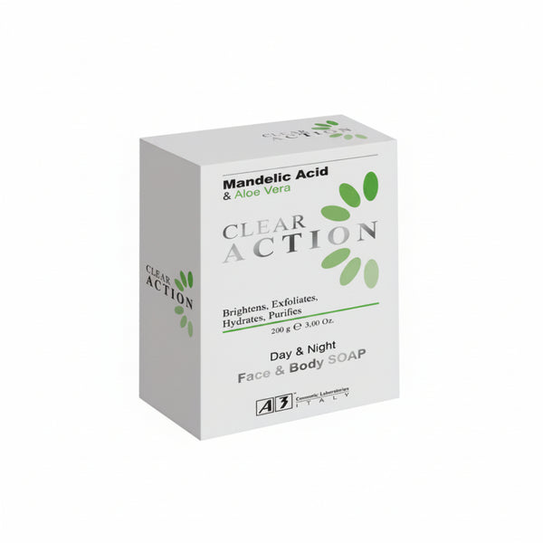 A3 Clear Action Face & Body Soap 200g | Mandelic Acid & Aloe Vera Cleanser