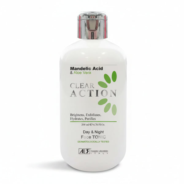 A3 Clear Action Face Tonic 200ml | Mandelic Acid & Aloe Vera Exfoliating Toner