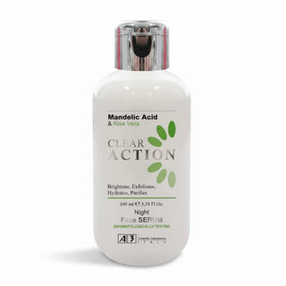 A3 clear action night serum with mandelic acid and aloe vera for smooth glowing skin