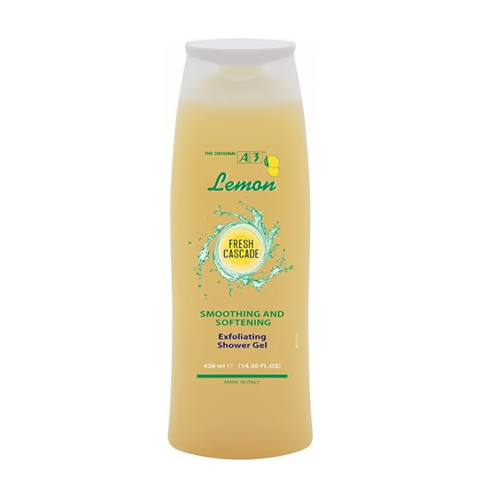 A3 lemon fresh cascade exfoliating shower gel for smooth bright and clean skin