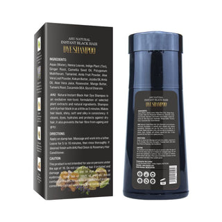 ahu natural instant black hair dye shampoo 500ml quick gray coverage non toxic hair coloring shampoo natural black finish
