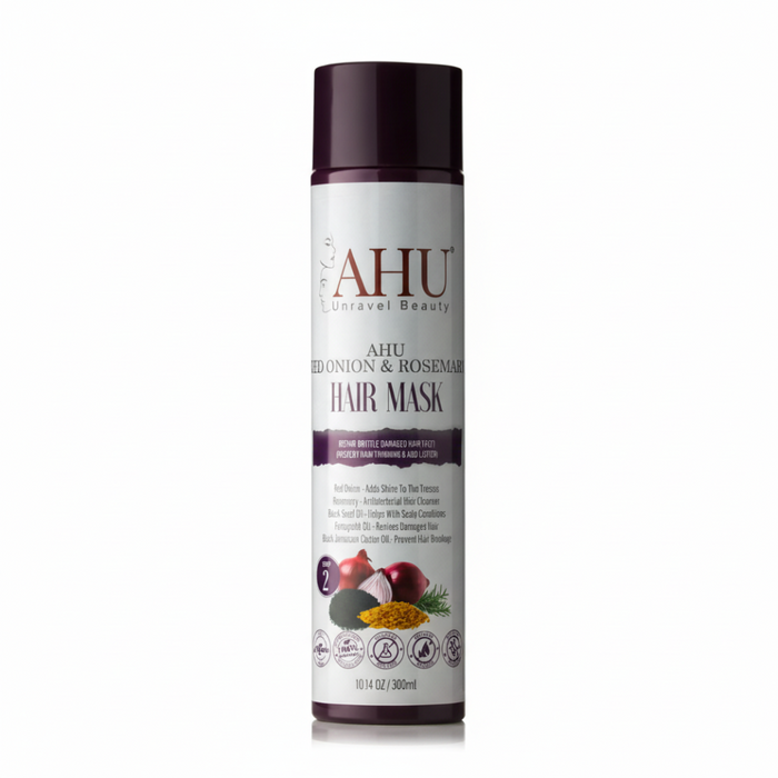 AHU Red Onion & Rosemary Hair Mask 300ml | Deep Repair & Strengthen Hair