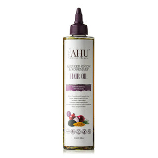 ahu red onion rosemary hair oil 300ml promote hair growth reduce hair fall nourish scalp lightweight oil
