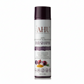 ahu red onion rosemary hair shampoo 300ml strengthen promote hair growth scalp cleansing nourishing shampoo