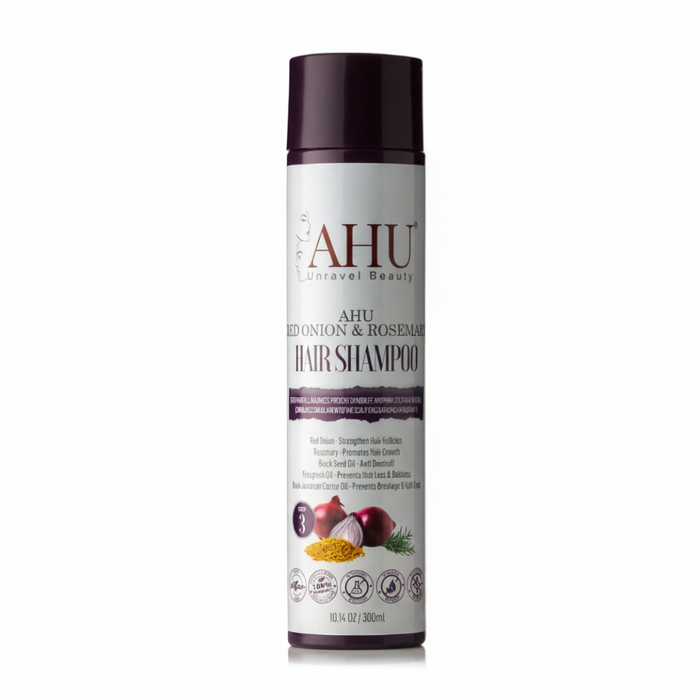 AHU Red Onion & Rosemary Shampoo 300ml | Strengthen & Hair Growth Care