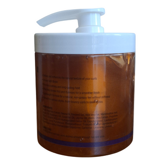 ahu rosemary and batana oil styling curling gel 500ml define curls control frizz soft bouncy hair gel