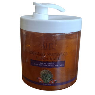 ahu rosemary and batana oil styling curling gel 500ml define curls control frizz soft bouncy hair gel