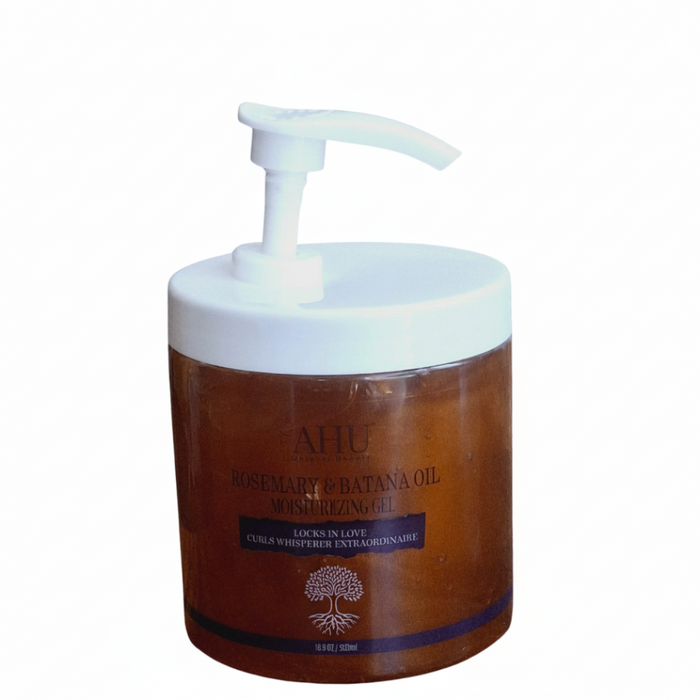 ahu rosemary and batana oil styling curling gel 500ml define curls control frizz soft bouncy hair gel