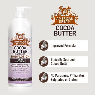 American Dream Lavender Cocoa Butter Lotion 500g- Soothing Hydration with Vitamin E