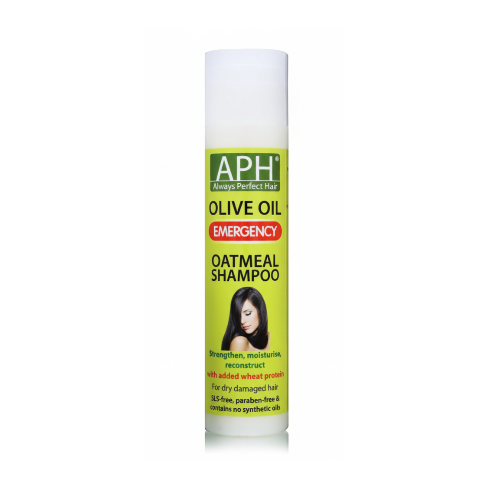 APH oatmeal shampoo with olive oil 250ml soothing hydrating cleanser for soft healthy hair