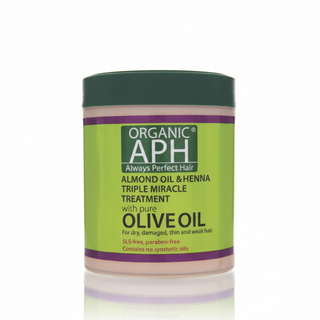 APH olive oil triple miracle hair treatment 500ml repair shine protection for smooth soft hair
