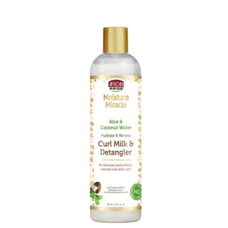 African Pride Moisture Miracle Aloe & Coconut Water Curl milk & detangler-354 ml/12 oz